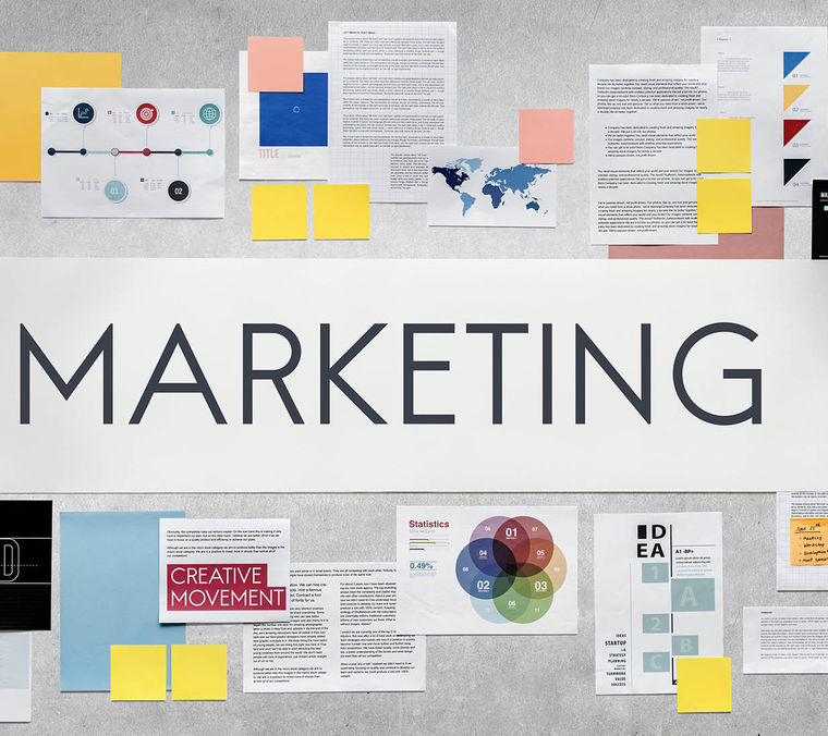 Document marketing strategy business concept